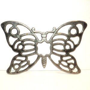 Leonard Silverplate Butterfly Shaped Trivet Hot Plate Silver Italy 10 3/4" Wide